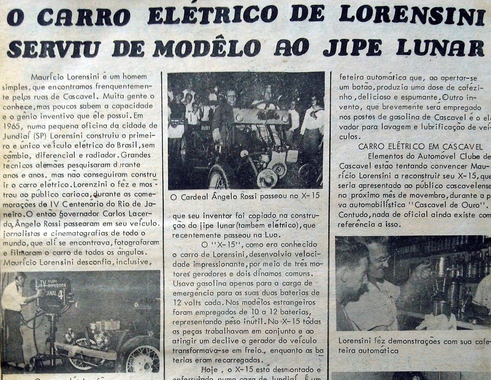 Um cascavelense e inventor - 1971