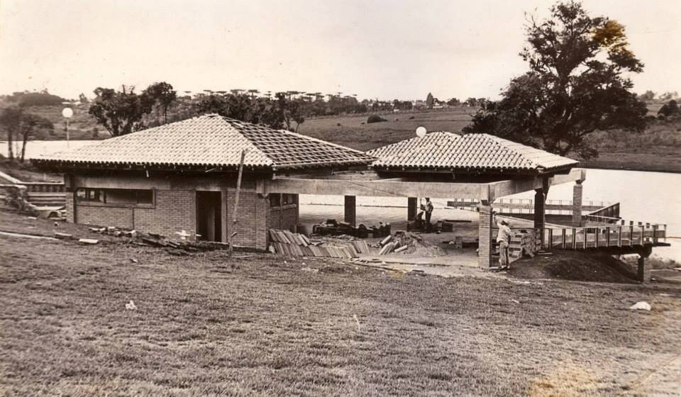 Lago Municipal, ainda em construção - Década de 1980