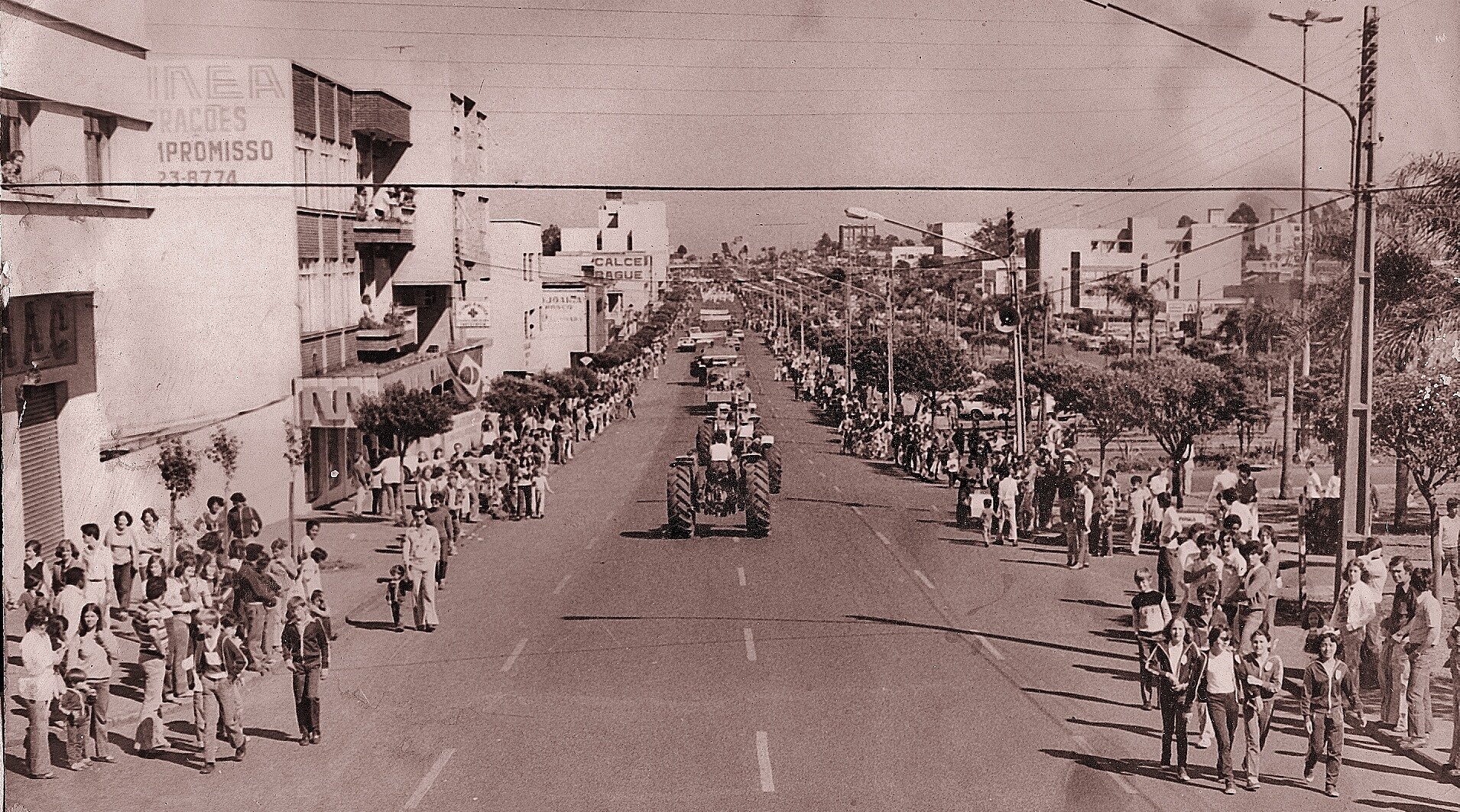 Desfile e protesto - Década de 1980