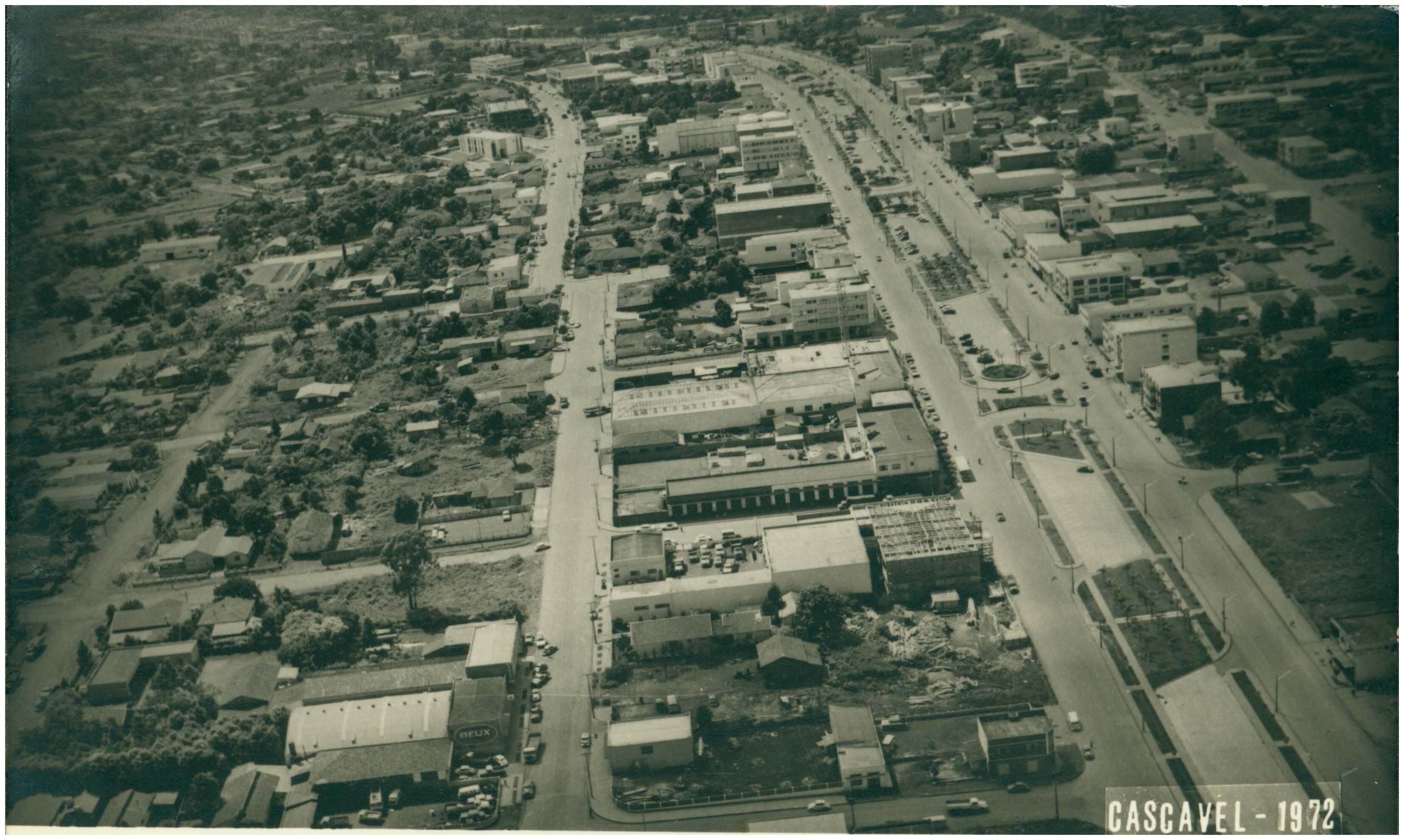 Vista aérea da cidade - 1972