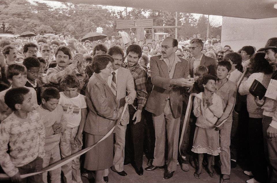 Inauguração do Ginásio de Esportes Francisco Pian - Década de 1980