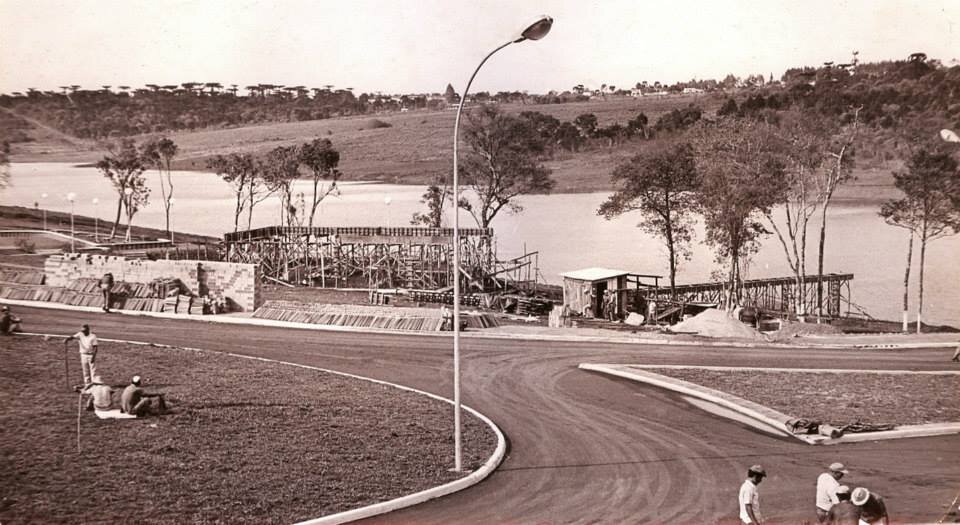 Lago Municipal, ainda em construção - Década de 1980